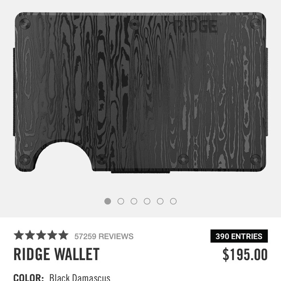 Brand new in the box ridge wallet black Damascus - Picture 3 of 3